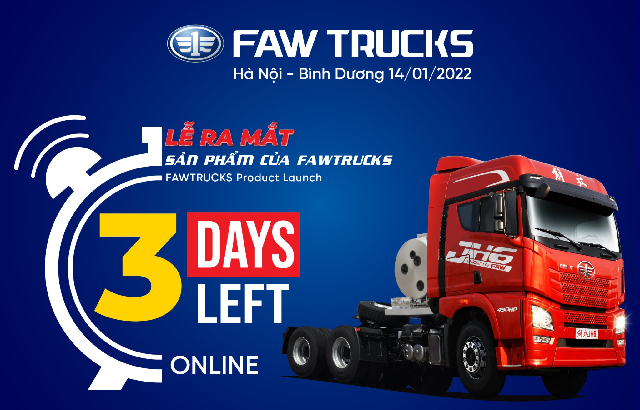 product launch Faw Truck time and location