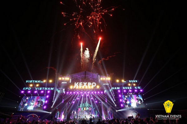 Fireworks celebrated the success of the concert
