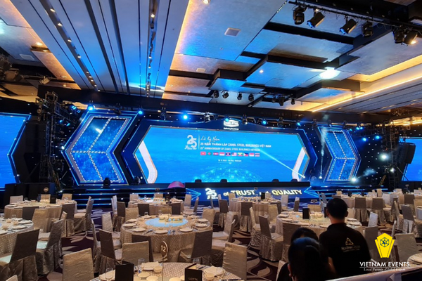 Modern LED screen system at the event